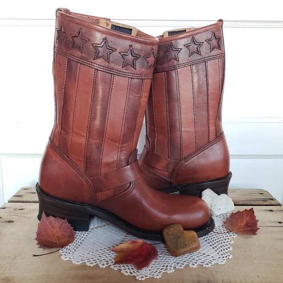 ⚘AvaiLable⚘inQuire⚘Patriotic Frye Anniversary Stars & Stripes Black Label Campus - Picture 7 of 10